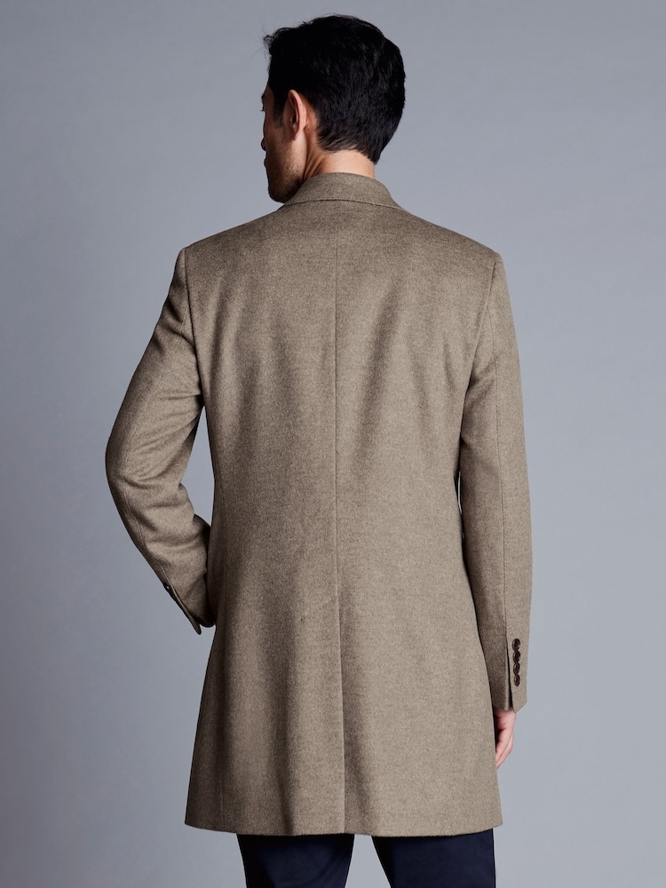 Charles Tyrwhitt Natural Pure Wool Overcoat - Image 2 of 6