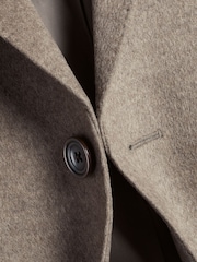 Charles Tyrwhitt Natural Pure Wool Overcoat - Image 5 of 6
