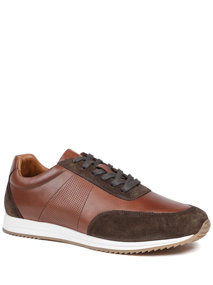 Jones Bootmaker Brown Salvi Wide Fit Leather Trainers - Image 2 of 6 Jones Bootmaker Brown Salvi Wide Fit Leather Trainers - Image 2 of 6