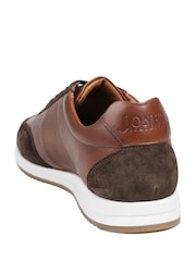Jones Bootmaker Brown Salvi Wide Fit Leather Trainers - Image 4 of 6