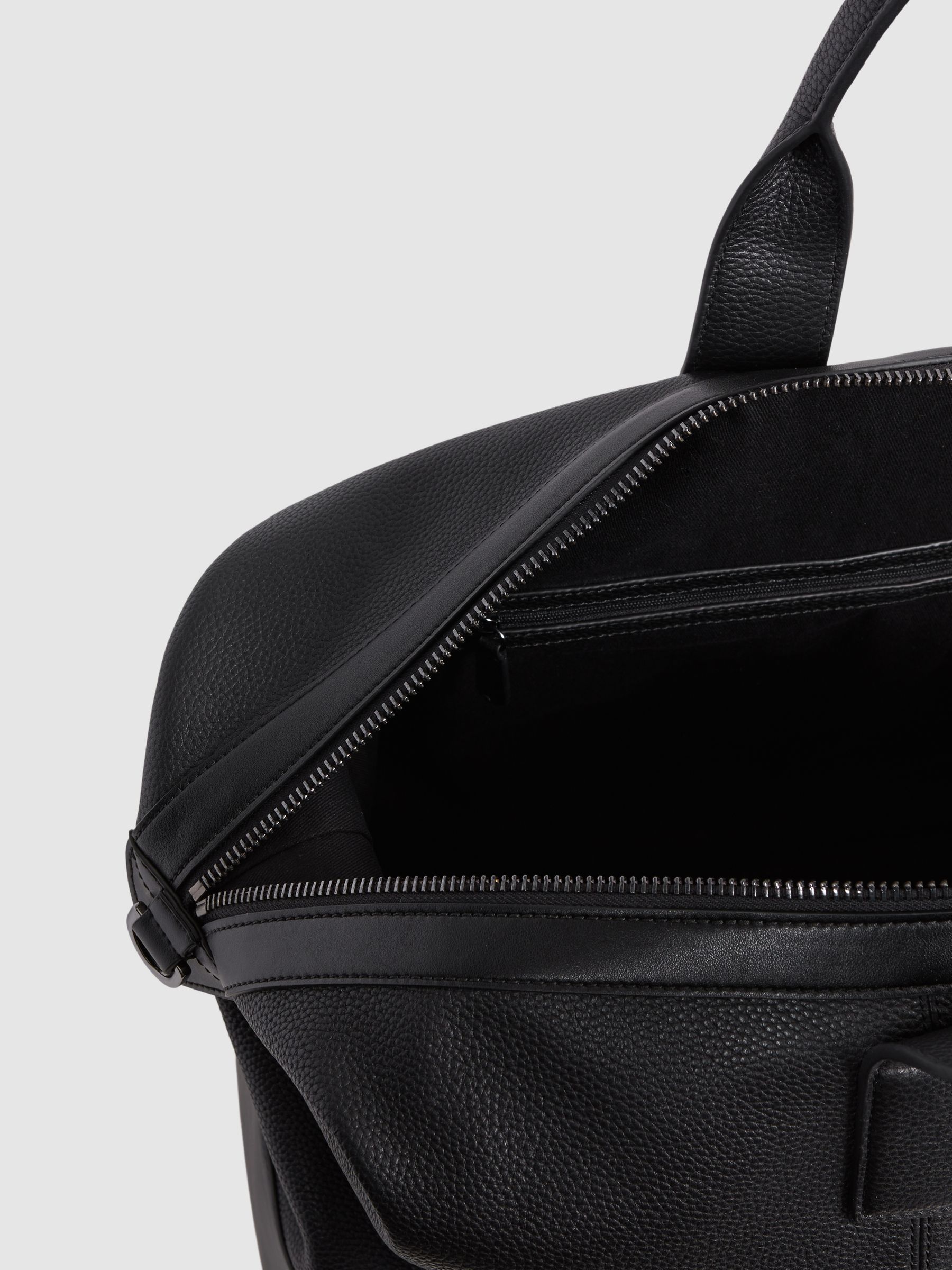 Buy Reiss Black Carter Leather Travel Bag from the Next UK online shop
