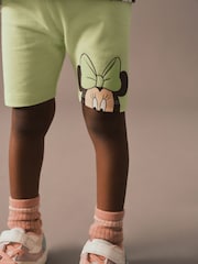 Black/White 100% Cotton Minnie Mouse Cycle Shorts and T-Shirt Set (3mths-7yrs) - Image 4 of 7