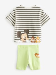 Black/White 100% Cotton Minnie Mouse Cycle Shorts and T-Shirt Set (3mths-7yrs) - Image 6 of 7
