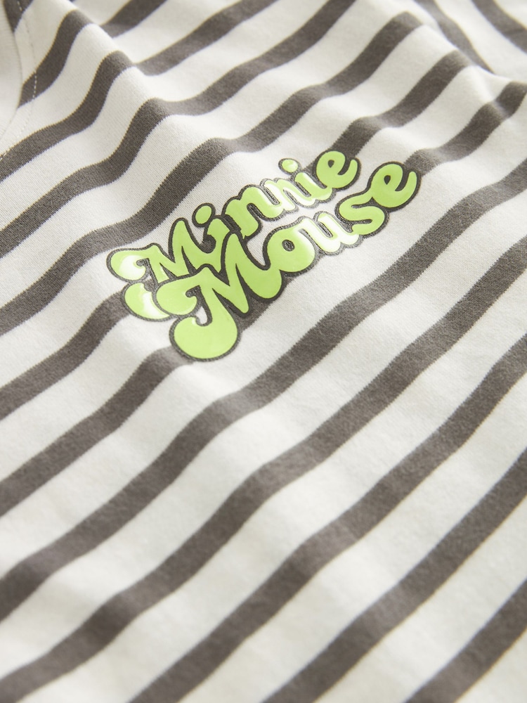 Black/White 100% Cotton Minnie Mouse Cycle Shorts and T-Shirt Set (3mths-7yrs) - Image 7 of 7