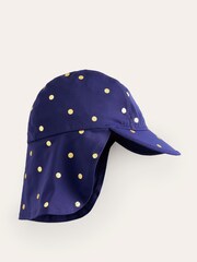 Boden Navy Spot Printed Sun-Safe Swim Hat - Image 1 of 2