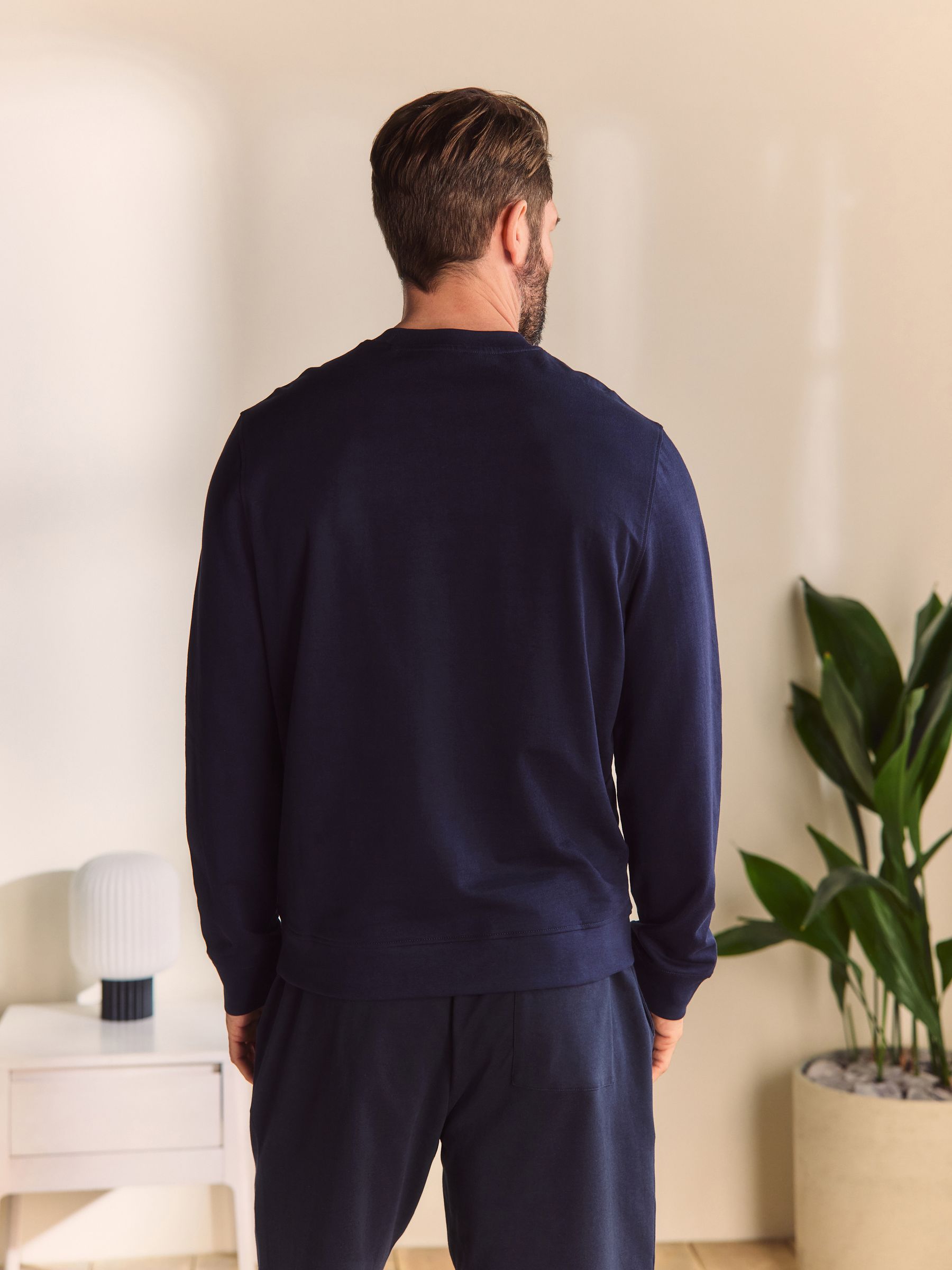 Buy Navy Blue Lightweight Crew Neck Sweatshirt from Next United Arab Emirates