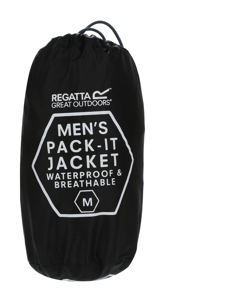 Negro - Regatta Mens Waterproof Pack It Jacket III - Imagen 10 de 10