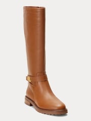 Lauren Ralph Lauren Hallee Tumbled Leather Tall Boot - Image 2 of 3