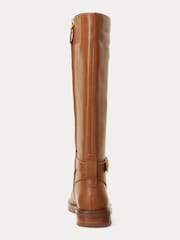 Lauren Ralph Lauren Hallee Tumbled Leather Tall Boot - Image 3 of 3