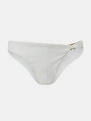 Mint Velvet White Ripple Hardware Bikini Briefs - Image 4 of 5