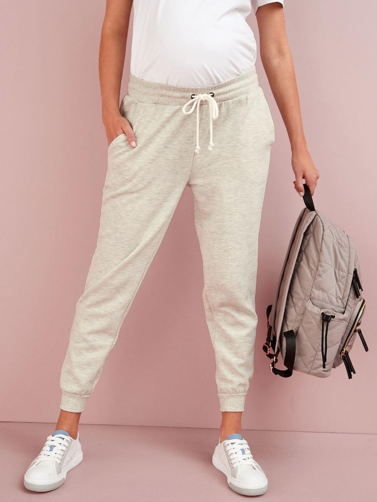 Grey Marl Maternity Sweat Joggers - Image 1 of 6