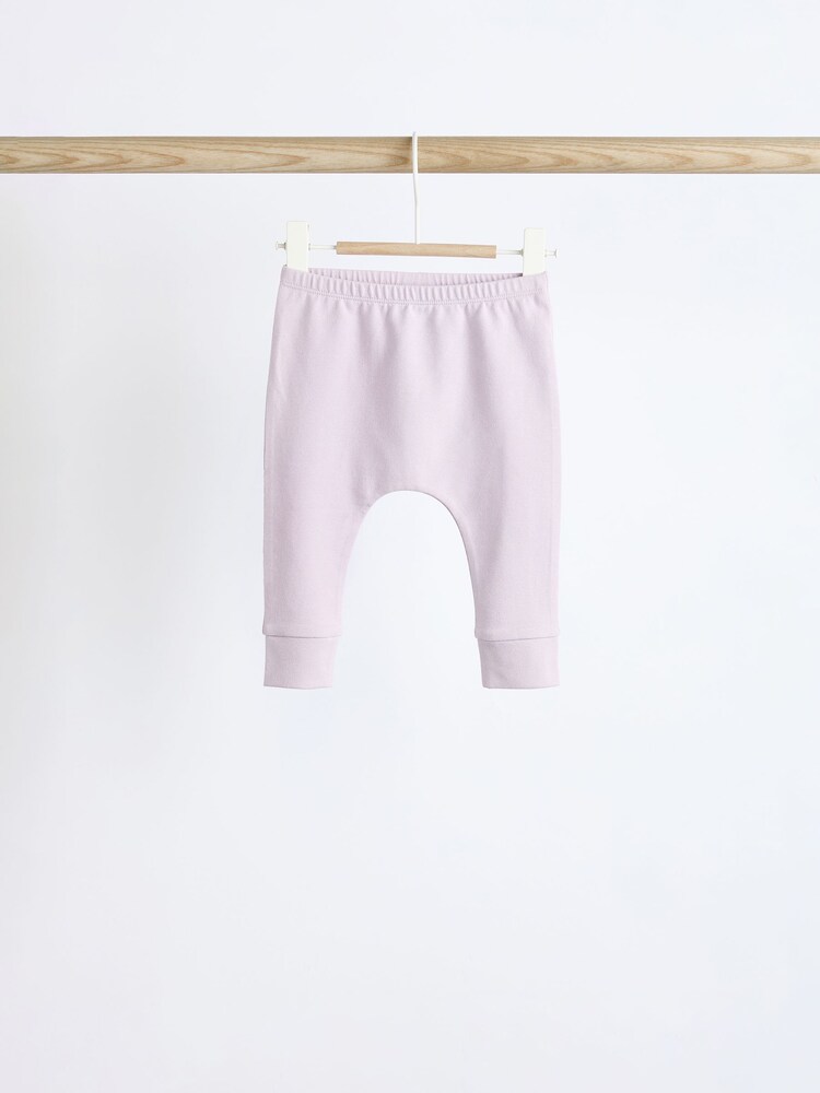 Multi Pastel Plain Baby Leggings 4 Pack - Image 4 of 7