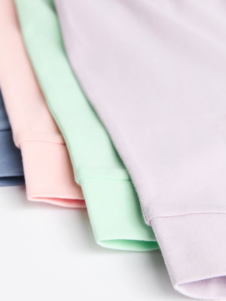 Multi Pastel Plain Baby Leggings 4 Pack - Image 6 of 7