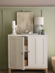 Cream Malvern Oak Effect Slim Sideboard - Image 2 of 8