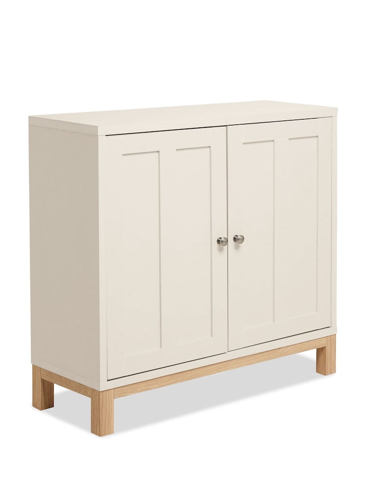 Cream Malvern Oak Effect Slim Sideboard - Image 8 of 8