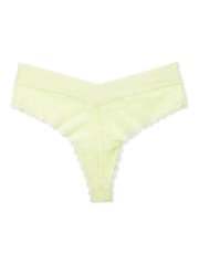 Victoria's Secret PINK Lime Cream Green Thong No Show Lace Knickers - Image 3 of 3