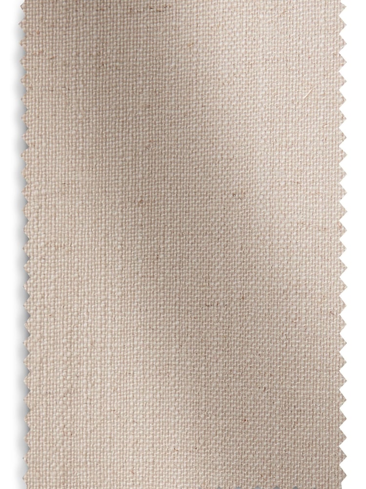 Natural Linen Look Lined Eyelet Curtains - Image 7 of 7