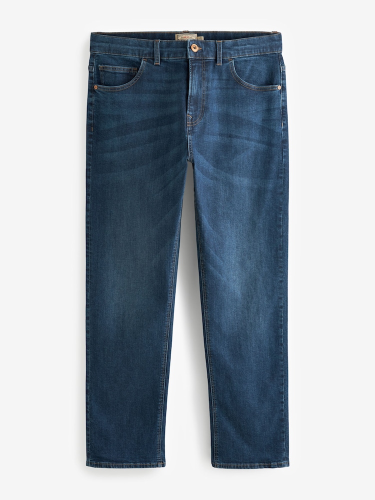 Blue Mid Single Straight Fit Classic Stretch Jeans - Image 6 of 9