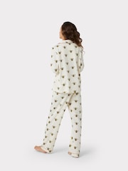 Chelsea Peers Cream Curve Organic Cotton Bee Print Pyjama Set - Image 5 of 5
