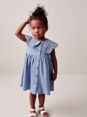 Blue Cotton Summer Dress (3mths-7yrs) - Image 1 of 7
