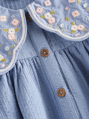 Blue Cotton Summer Dress (3mths-7yrs) - Image 3 of 7