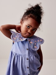 Blue Cotton Summer Dress (3mths-7yrs) - Image 4 of 7