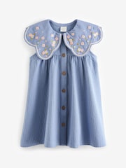 Blue Cotton Summer Dress (3mths-7yrs) - Image 6 of 7