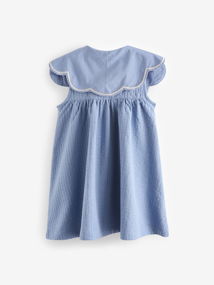 Blue Cotton Summer Dress (3mths-7yrs) - Image 7 of 7