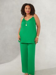 Live Unlimited Curve Green Wide Leg Trousers - Image 1 of 7
