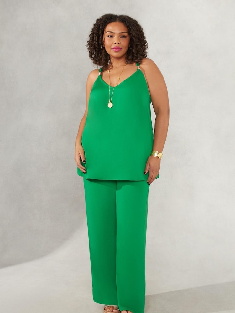 Live Unlimited Curve Green Wide Leg Trousers - Image 1 of 7