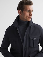 Azul marino - Chaqueta guerrera de inspiración militar Ellis de Reiss - Imagen 1 de 5