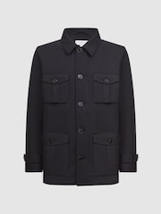 Azul marino - Chaqueta guerrera de inspiración militar Ellis de Reiss - Imagen 2 de 5