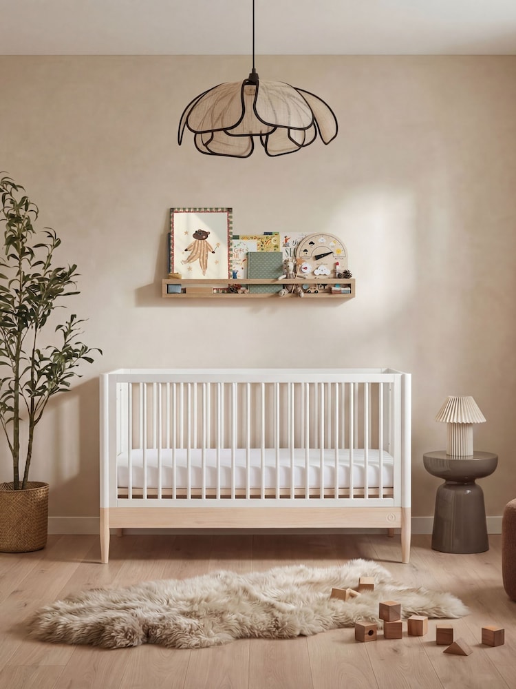 Gaia Baby Natural Ash  White Eos Cot & Dresser 2 Piece Nursery Furniture Set - Image 2 of 4