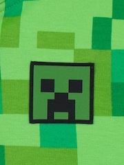 Character Green Minecraft Zip Up 100% Cotton Hoodie - Image 7 of 7