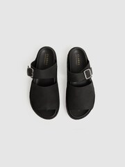 Reiss Black Clarks Originals Suede Crepe Sandals - Image 3 of 5