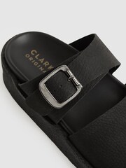 Reiss Black Clarks Originals Suede Crepe Sandals - Image 5 of 5