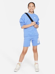 Nike Blue Oversized Club Fleece Sweatshirt - Image 5 of 5