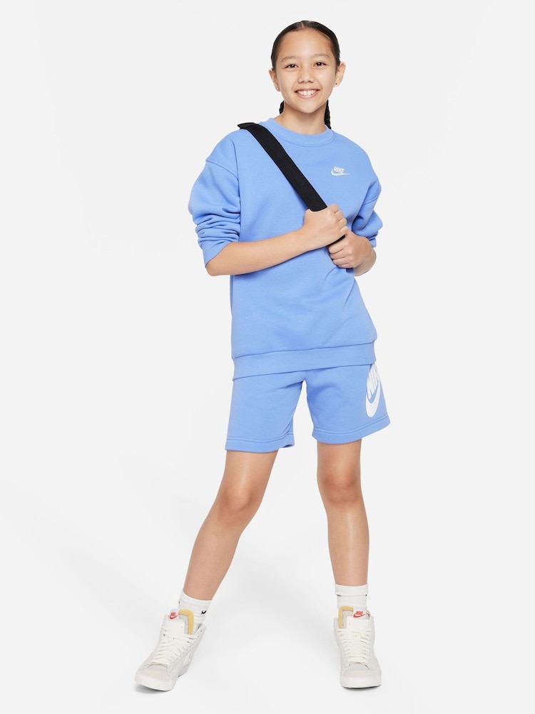 Nike Blue Oversized Club Fleece Sweatshirt - Image 5 of 5