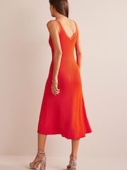 Boden Orange V-Neck Knitted Maxi Dress - Image 2 of 7
