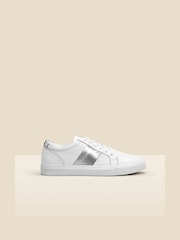 Sosandar Silver Side Stripe Detail Basic Trainers - Image 1 of 3