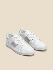Sosandar Silver Side Stripe Detail Basic Trainers - Image 2 of 3