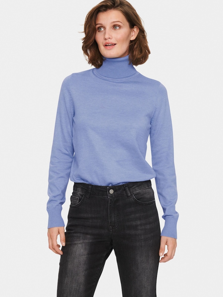 Saint Tropez Blue Mila Rollneck Long Sleeve Pullover - Image 1 of 3 Saint Tropez Blue Mila Rollneck Long Sleeve Pullover - Image 1 of 3