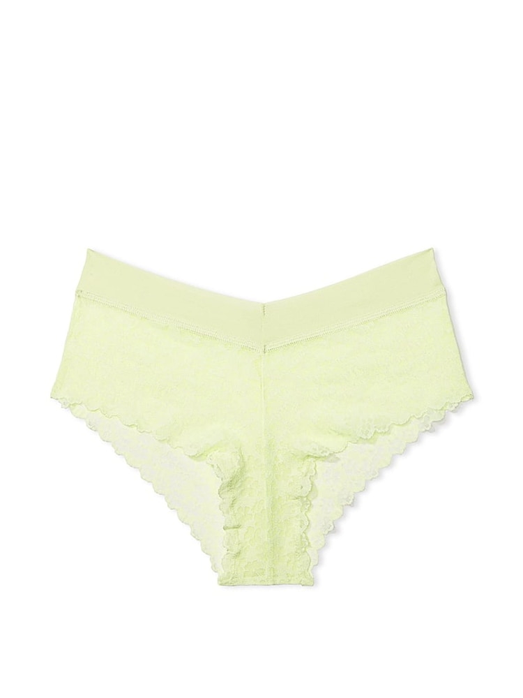 Victoria's Secret PINK Lime Cream Green Cheeky No Show Lace Knickers - Image 1 of 1