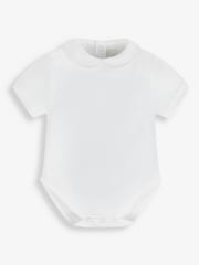 JoJo Maman Bébé Blue 2-Piece Smocked Dungarees & Bodysuit Set - Image 5 of 7