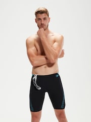 Черные/синие - Мужские шорты для плавания Speedo Hyperboom Jammer - Изображение 1 из 9