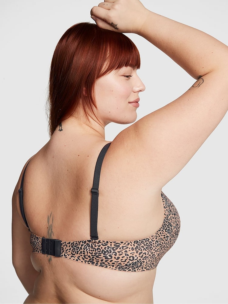 Victoria's Secret PINK Brown Leopard Non Wired Push Up Bra - Image 2 of 3