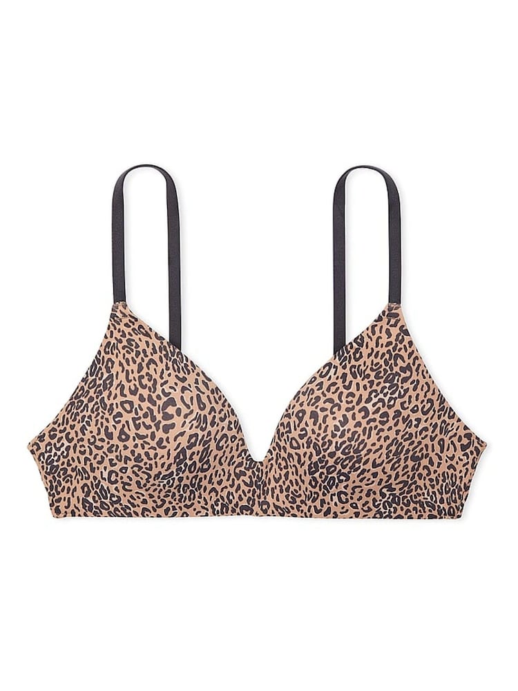 Victoria's Secret PINK Brown Leopard Non Wired Push Up Bra - Image 3 of 3