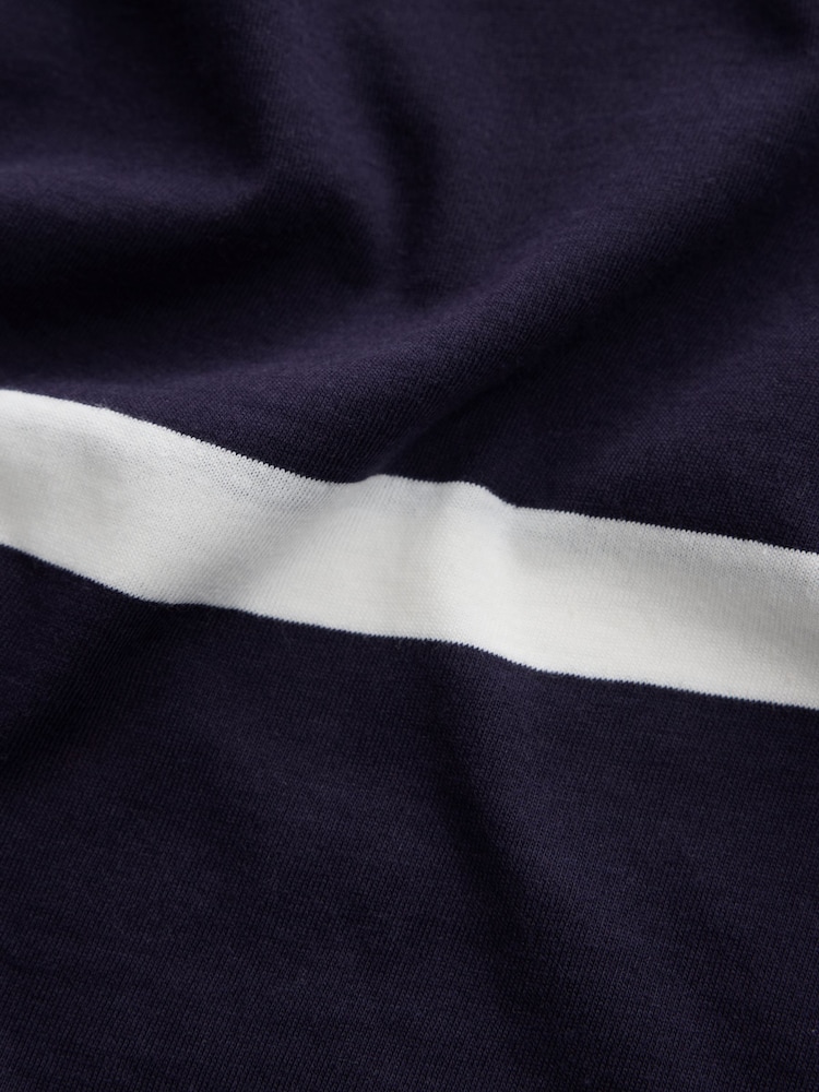 Navy/White Stripe Crew Neck Long Sleeve Top - Image 3 of 3 Navy/White Stripe Crew Neck Long Sleeve Top - Image 3 of 3