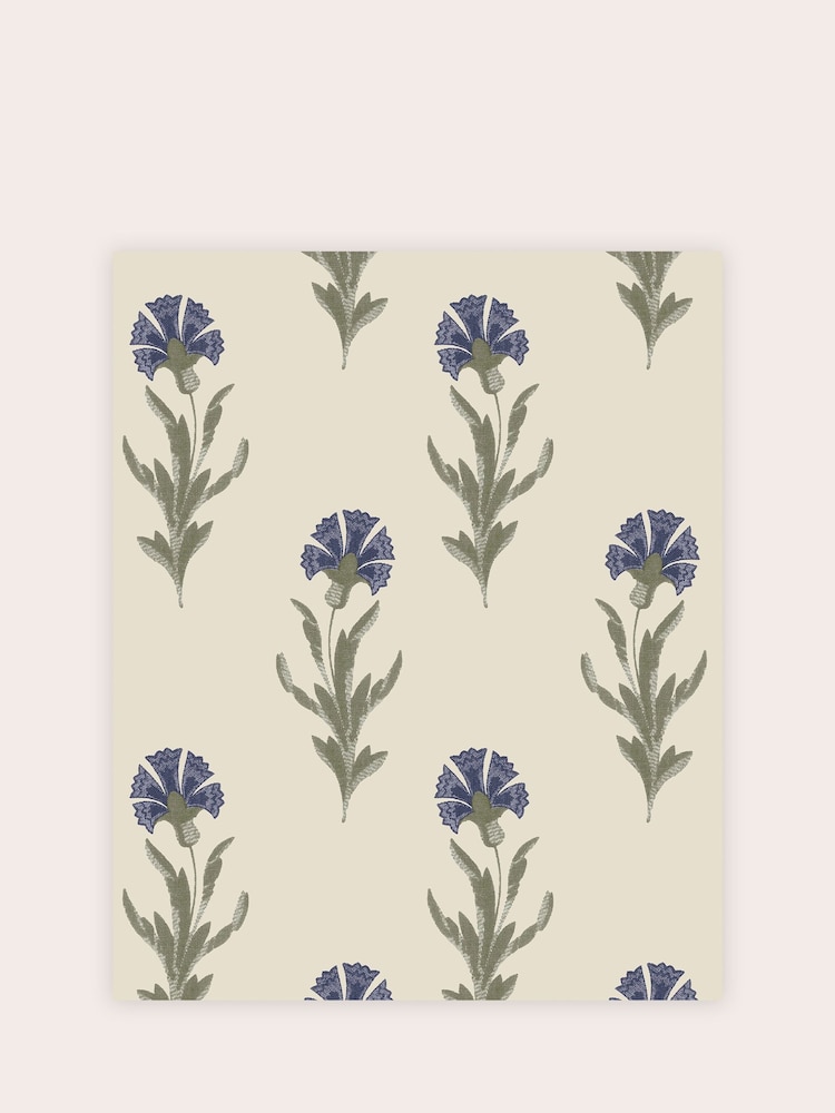 Laura Ashley Dusky Seaspray Blue Dandelion A4 Wallpaper Sample - Image 2 of 2