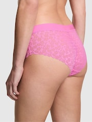 Victoria's Secret PINK Fuchsia Pink Hipster No Show Lace Knickers - Image 2 of 3